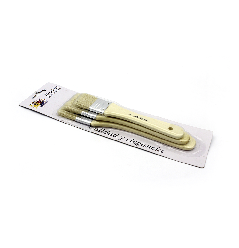 BROCHA AH ROYAL PELO EN CERDA   X 3 [PAC2214]