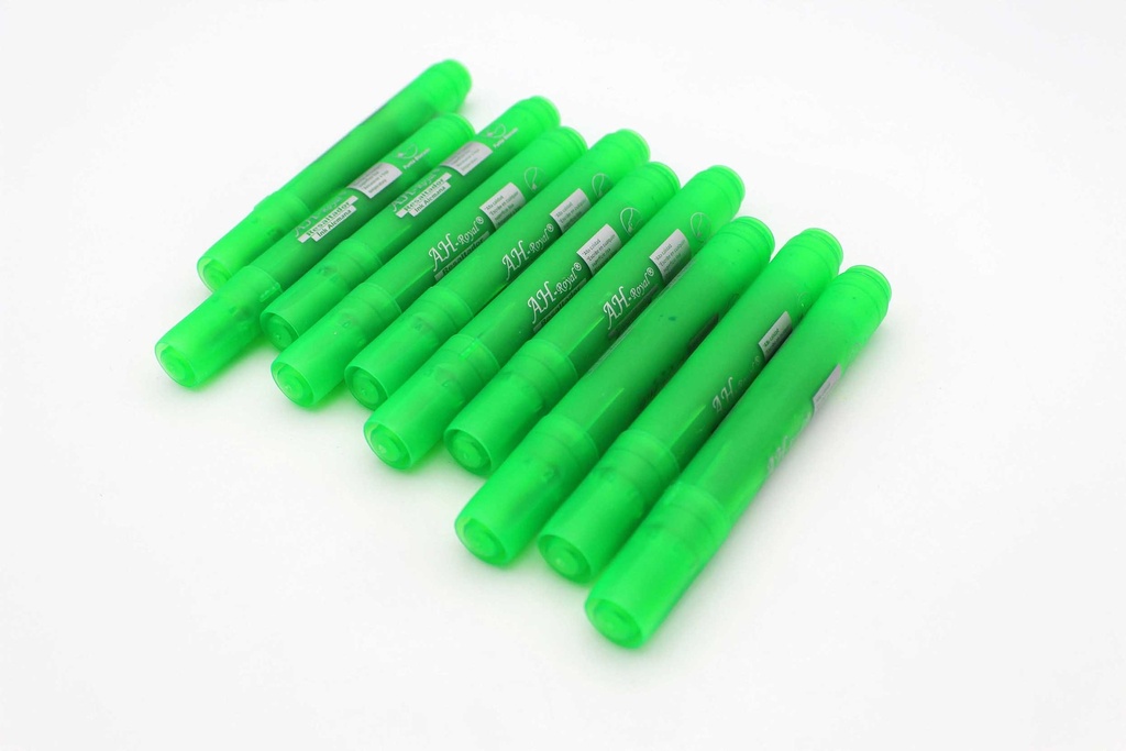 RESALTADOR AH ROYAL FLUORESCENTE VERDE DISPLAY X10 [PAC70635-4037]