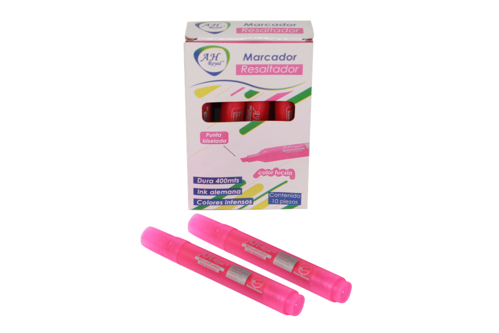RESALTADOR AH ROYAL FLUORESCENTE FUCSIA (DISPLAY X10) [PAC70636-104]