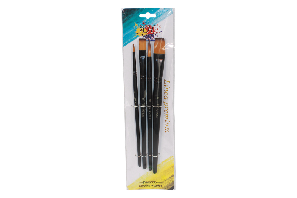 PINCEL AH ROYAL LINEA PREMIUM X4 UND NEGRO SURTIDO [PAC90357-1046]