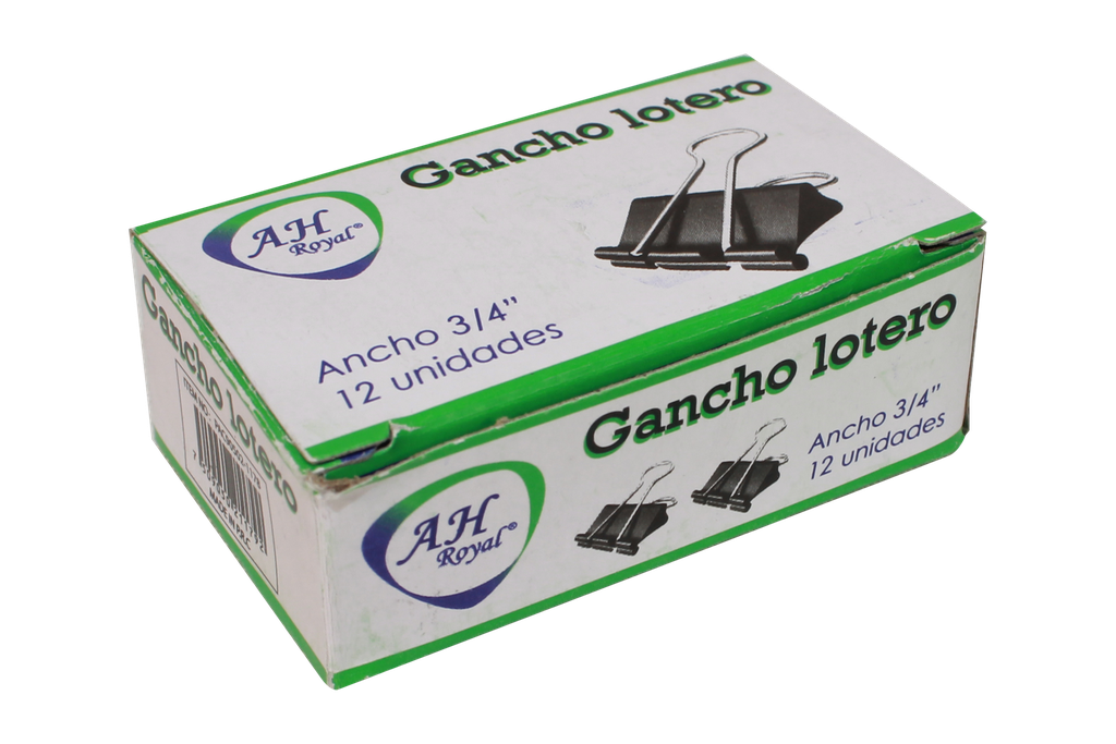 GANCHO AH ROYAL LOTERO  19MM(3/4&quot;) DOCENA [PAC90502 / PAC90039-1178]