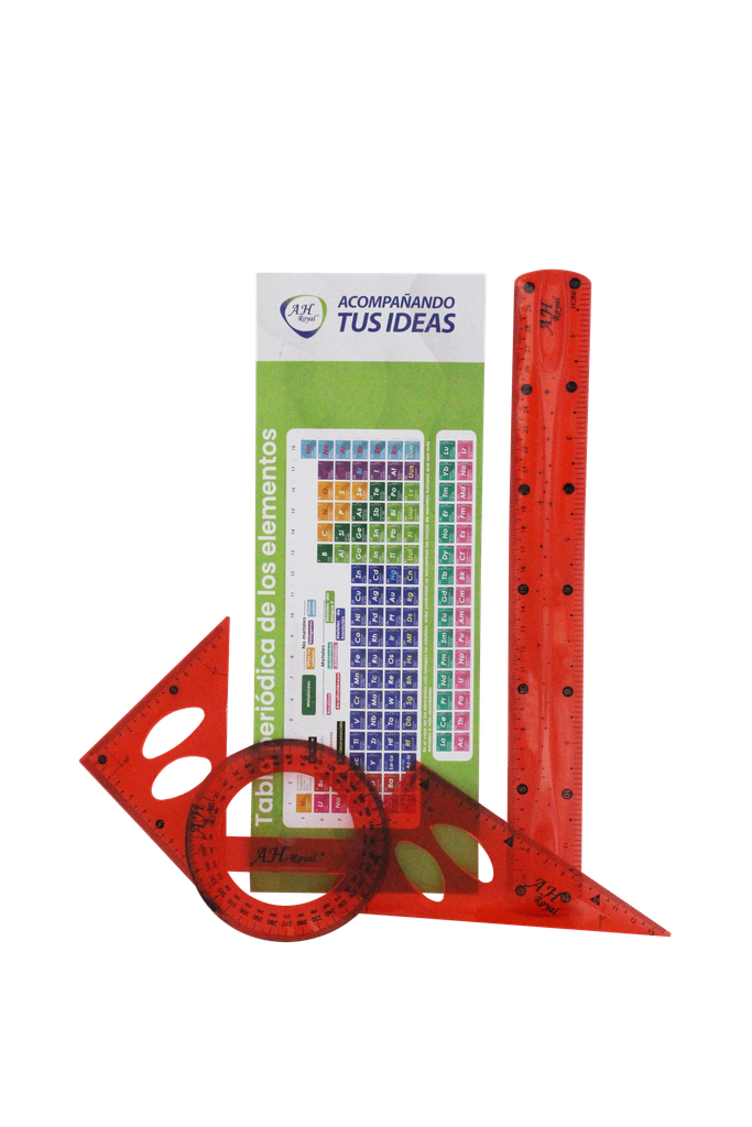 JUEGO GEOMETRICO AH ROYAL MEDIANO SILICONADO CON TABLA PERIODICA [PAC2140-1320/PAC70129-1320 / PAC20322-1320]