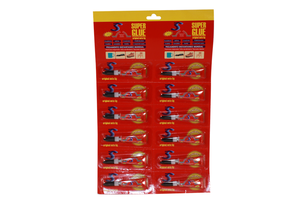 SUPER GLUE VERDE  5 GRAMOS CAJA X50 UNDS (DISPLAY x 12) [PAC30043-1339]