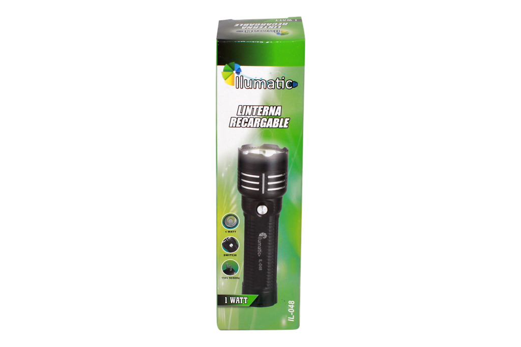 LINTERNA RECARGABLE (1 LED 300MAH) CAJA X 120 UND [IL-048]