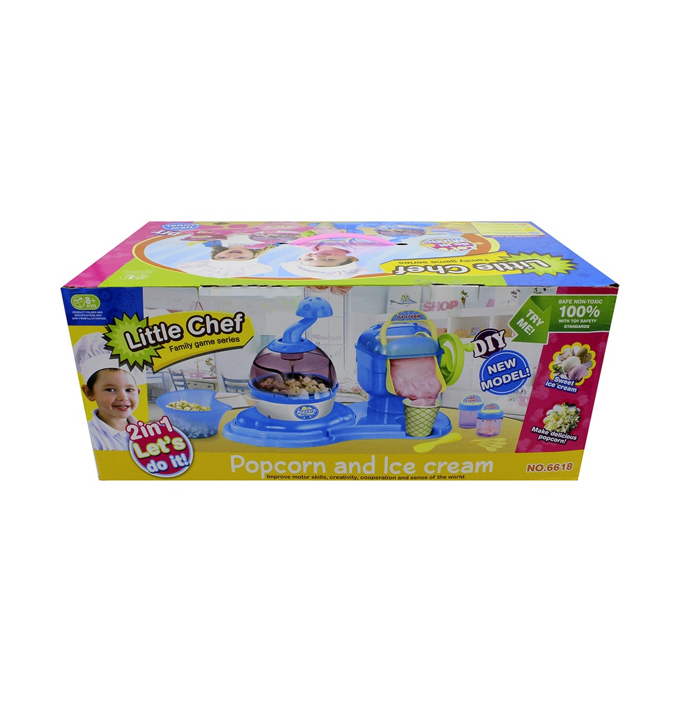 MAQUINA CRISPETERA CON HELADO DE JUGUETES CAJA X 12 UND [6618][C7]