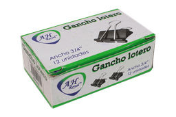 [PA1178] GANCHO AH ROYAL LOTERO  19MM(3/4&quot;) DOCENA [PAC90502 / PAC90039-1178]