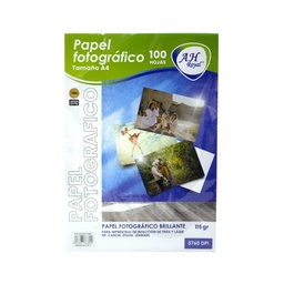 [PA2368] PAPEL FOTOGRAFICO AH ROYAL 115GR 100 HOJAS [PAC20329-2368]