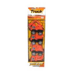 [JU9063] CAMIÓN DE CONSTRUCCIÓN PULLBACK PR 4 PCS [899-4]