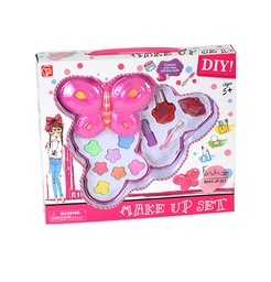 [JU8120] JUEGO DE MAQUILLAJE EN CAJA MARIPOSA CON BRILLO PARA LABIOS [556-2D]