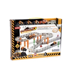 [JU4658] PISTA CON 5 CARROS DE CONSTRUCCION GRANDE CAJA X 18 UND[9906]