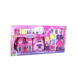 [JU4704] CASA  MALETA DE MUÑECAS GRANDE CON ACCESORIOS CAJA X 12 UNDS [1336][C8]