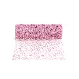 [HO41] MALLA DE NAVIDAD  CON POLVO ROSA CAJA X 120 UNDS  [PAC2622]
