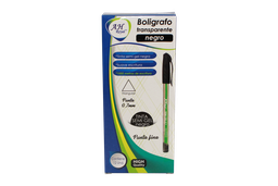 [PA4015] BOLIGRAFO AH ROYAL TRASLUCIDO CRISTAL SEMI GEL  (DISPLAY X 12UNDS) NEGRO [PAC70195-4015]