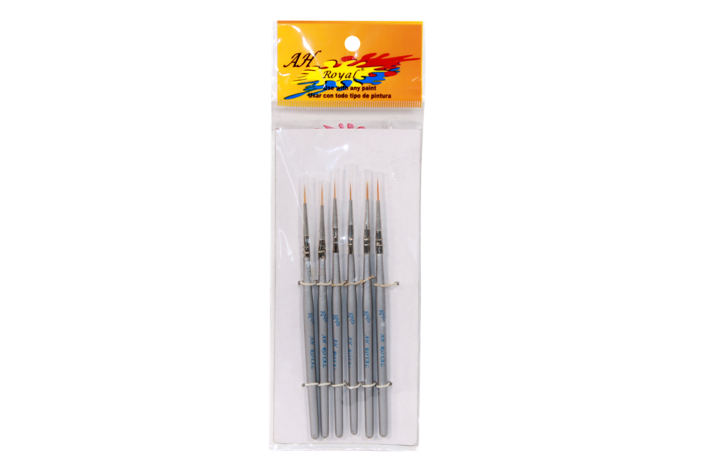 PINCEL AH ROYAL DELINEADOR No. 20/0 GRIS TIPO FALCON PUNTA FINA [PAC20724/PAC20725-464]