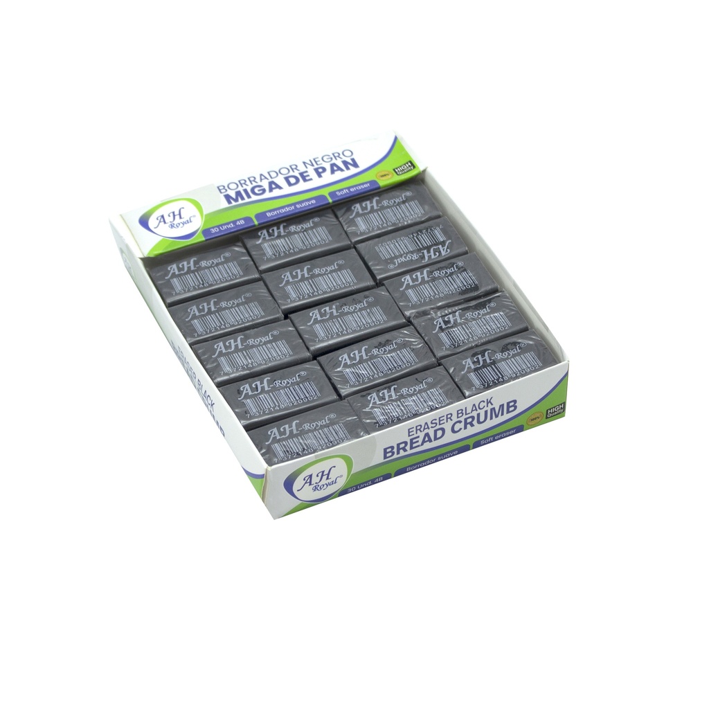 BORRADOR  AH ROYAL MIGA DE PAN NEGRO MEDIANO (DISPLAY X 30 UND) CAJA X 40 DPS [PAC20139-2561]